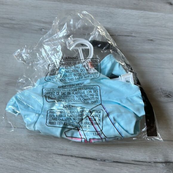 adidas Blue Logo Ruffle Hooded Long-Sleeve Top & Black Leggings 2T NWT IN PKG - Picture 3 of 5